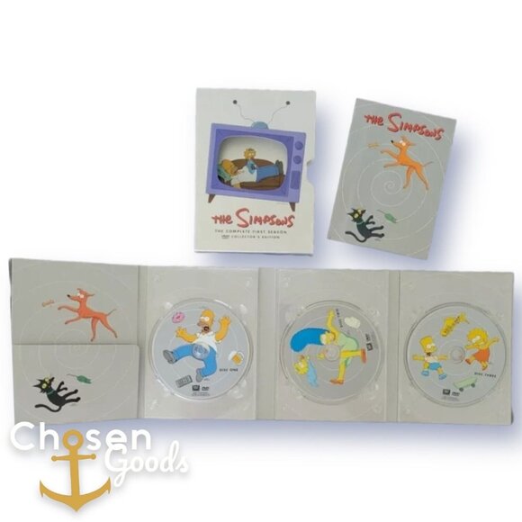 The Simpsons Complete First Season DVD, 2001 3-Disc Set Collectors Edition Vtg - Picture 2 of 9